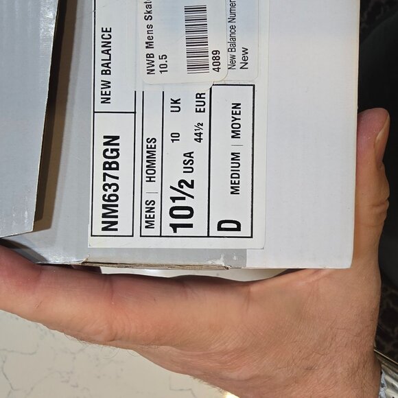 Men's NEW BALANCE 'Numeric Logan 637' SIZE 10.5 SKATEBOARDING SHOE SNEAKER NEW - Picture 9 of 10